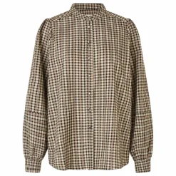 Outlet Lollys Laundry Blouse Lina Carreaux | Noir