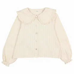 Búho Blouse Lurex Gaze de Coton Bio | Ivoire Outlet