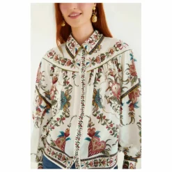 Farm Rio Blouse Magestic Hearts | Crème Clearance