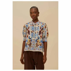 Farm Rio Blouse Nature Land | Sable Sale