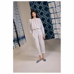 Outlet Blue Anemone Blouse Ondina Rayée | Bleu