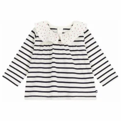 Petit Bateau Blouses, T-Shirts|Blouse Rayée Col Cœurs Coton Bio |