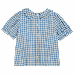 Online Emile et Ida Blouse Swockée Vichy Lagon | Bleu