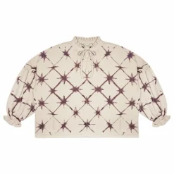 Hot the new society Blouse Tie And Dye Coton Bio Olivia | Beige