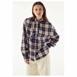 BELLEPIECE Blouse Tom Carreaux | Bleu marine New
