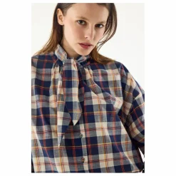 BELLEPIECE Blouse Tom Carreaux | Bleu marine New
