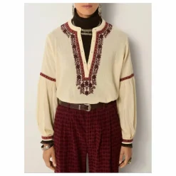 Maison Hotel Blouse Vineyard Bruna Crêpe de Coton | Blanc Hot