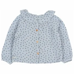 Búho Blouses, T-Shirts|Blouse Volants Gaze de Coton Bio |