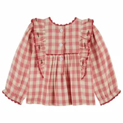 Enfant Emile et Ida Blouses, T-Shirts|Blouses, T-Shirts|Blouse Volants Vichy |