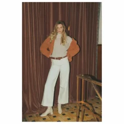 Hot Alma Deia Blouson boutonné en sherpa boxy | Brique