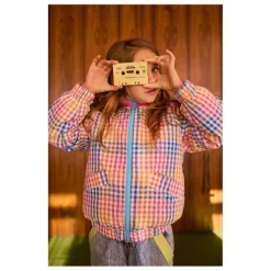 Goldie + Ace Blouson Réversible Rainbow Gingham | Rose Hot