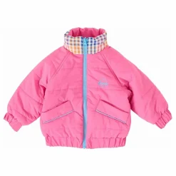 Goldie + Ace Blouson Réversible Rainbow Gingham | Rose Hot