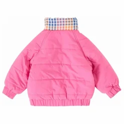 Goldie + Ace Blouson Réversible Rainbow Gingham | Rose Hot