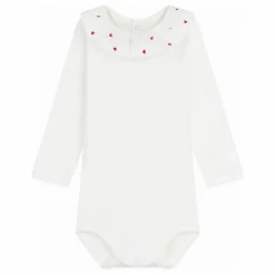 Petit Bateau Body Col Volants Cœurs Coton Bio | Blanc Hot