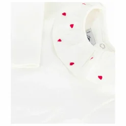 Petit Bateau Body Col Volants Cœurs Coton Bio | Blanc Hot