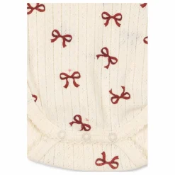 Hot Konges Sløjd Body Croisé Minnie Nœuds Pointelle Coton Bio | Beige