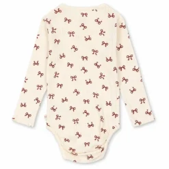 Konges Sløjd Body Minnie Nœuds Pointelle Coton Bio | Beige Hot