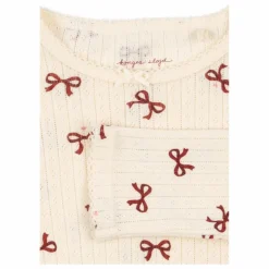 Konges Sløjd Body Minnie Nœuds Pointelle Coton Bio | Beige Hot