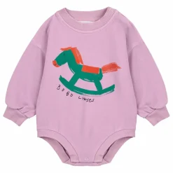 Bobo Choses Bodies, Combinaisons|Combinaisons Et Bodies|Body Sweat Cheval Coton Bio | Lilas
