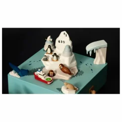 Hot Wooderful life Boite à musique en bois Antarctique Multicolore