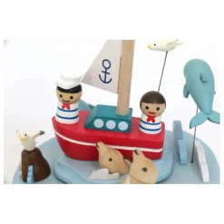 Wooderful life Boite à musique en bois Dauphins