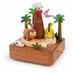 Hot Wooderful life Boite à musique en bois Dino Multicolore