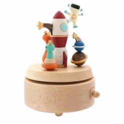 Wooderful life Boite à musique en bois Fusée