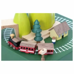 Wooderful life Boite à musique en bois Train au Printemps