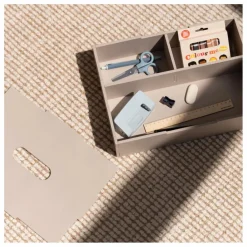 Nofred Boite de rangement avec couvercle en bois | Beige Hot