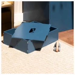 New Nofred Boite de rangement avec couvercle en bois | Bleu