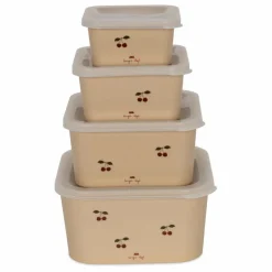 Hot Konges Sløjd Boites de conservation Cherry - Set de 4 | Blush