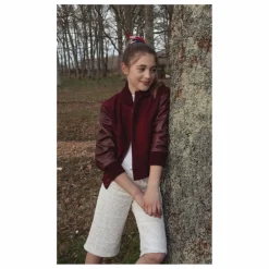 Enfant Fille Garçon Manteaux, Blousons|Manteaux, Blousons|Bomber Brodé Laine et Cuir |