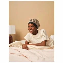 Online Emily's Pillow Bonnet de nuit en soie imprimé Léopard