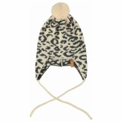Piupiuchick Bonnet Léopard Laine | Rose pâle