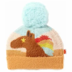Discount Halcyon Nights Bonnet Pompon Chevaux | Bleu ciel