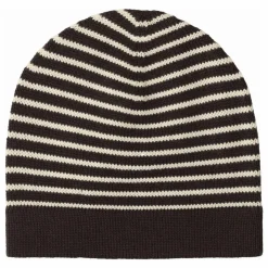 Outlet FUB Bonnet Rayé Laine de Mérinos | Marron