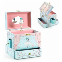 Enfant Djeco Rangements|Patères, Paniers Enfant|Boîte à bijoux Ballerine en scène |