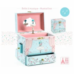 Enfant Djeco Rangements|Patères, Paniers Enfant|Boîte à bijoux Ballerine en scène |