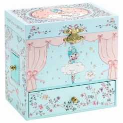 Enfant Djeco Rangements|Patères, Paniers Enfant|Boîte à bijoux Ballerine en scène |