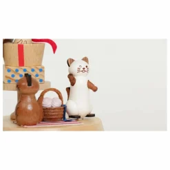 Best Wooderful life Boîte à musique Chats Beige