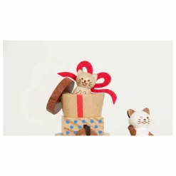 Best Wooderful life Boîte à musique Chats Beige