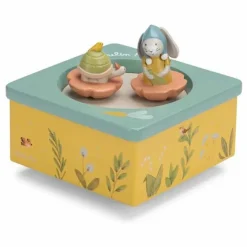 Outlet Moulin Roty Boîte à musique Trois Petits Lapins | Bleu Clair