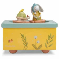 Outlet Moulin Roty Boîte à musique Trois Petits Lapins | Bleu Clair