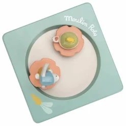 Outlet Moulin Roty Boîte à musique Trois Petits Lapins | Bleu Clair