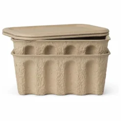 Ferm Living Boîte de rangement en papier - Set de 2 Naturel Outlet