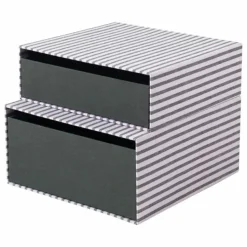 Broste Copenhagen Petits Rangements|Boîtes de rangement en carton Cecelia - Set de 2 | Lilas