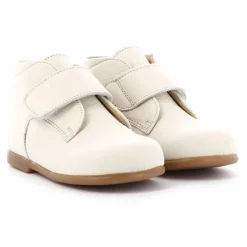 Poppée Bottillons Scratchs Cadet | Blanc Discount