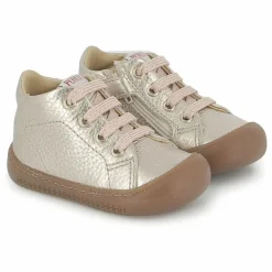 Pom d'Api Bottillons Yaka Walk Cuir Grainé | Doré