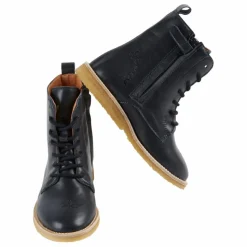 Emile et Ida Bottines à Lacets Cuir | Bleu marine Sale