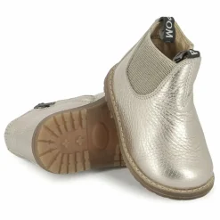 Pom d'Api Bottines Bob Jod Zip Cuir Grainé | Doré Outlet